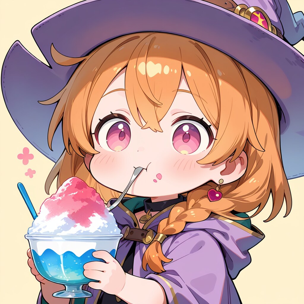 かき氷🍧と魔女 | の人気AIイラスト・グラビア