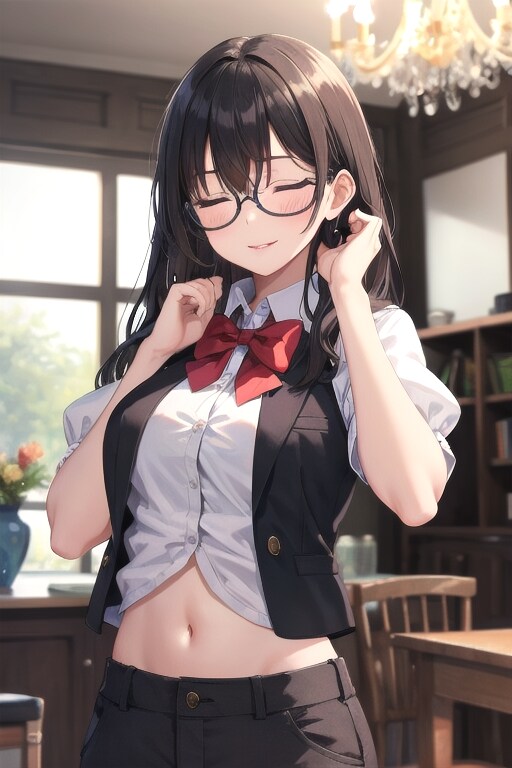 かっこかわいいパフ袖好きのタキシード美少女のロマンティックな執事