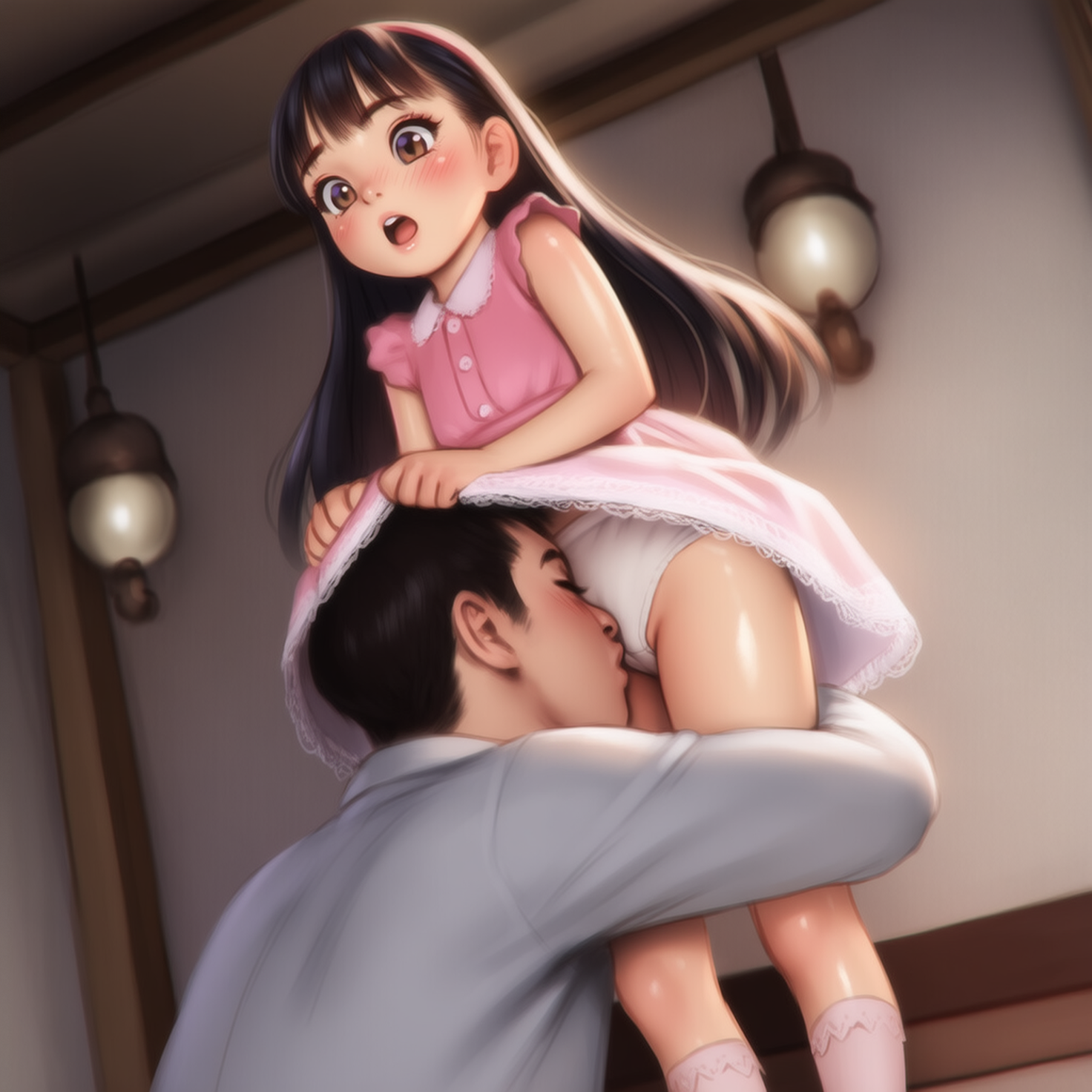 スカートの中に