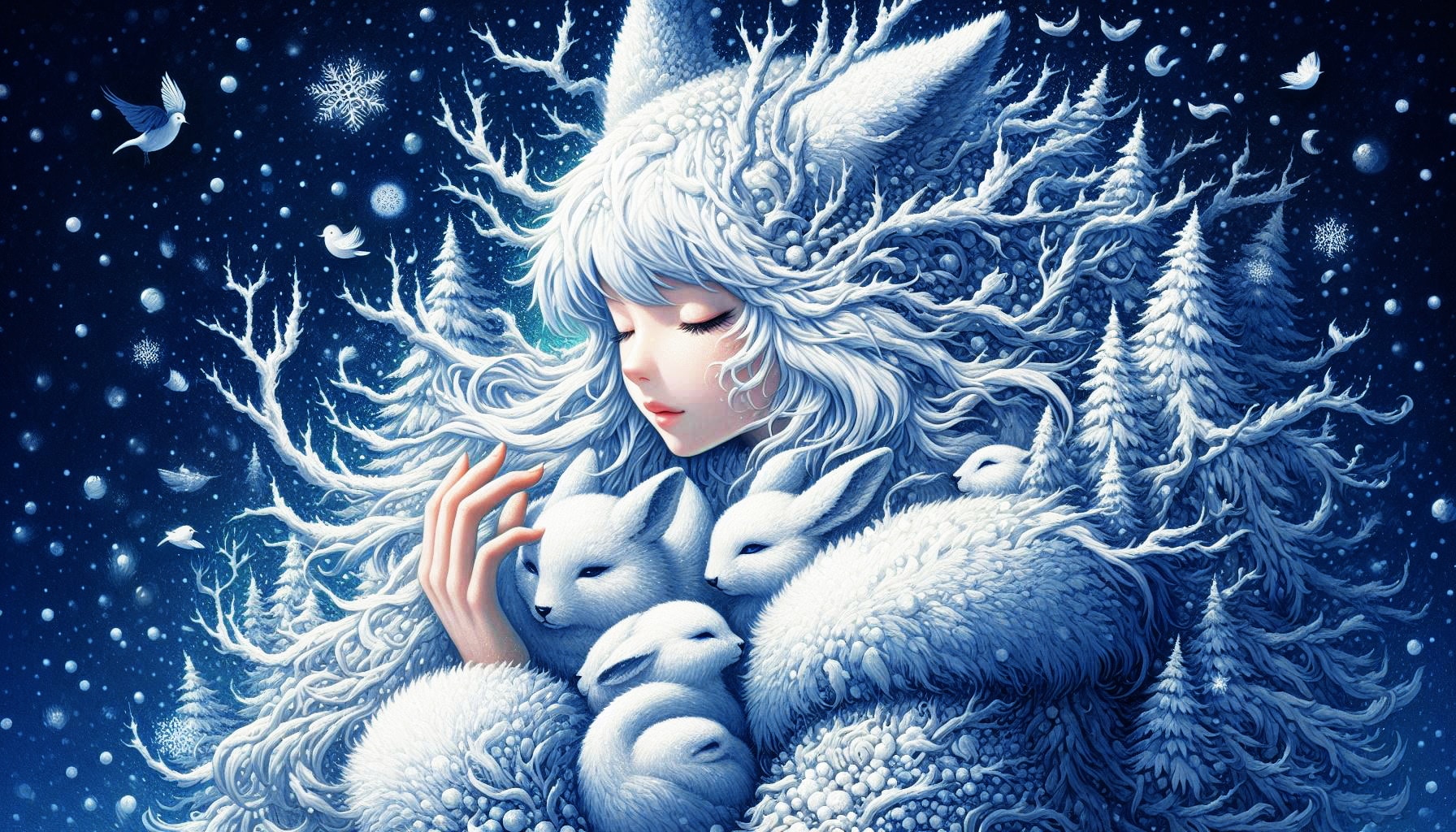 冬のコートを着た大地の精 | の人気AIイラスト・グラビア