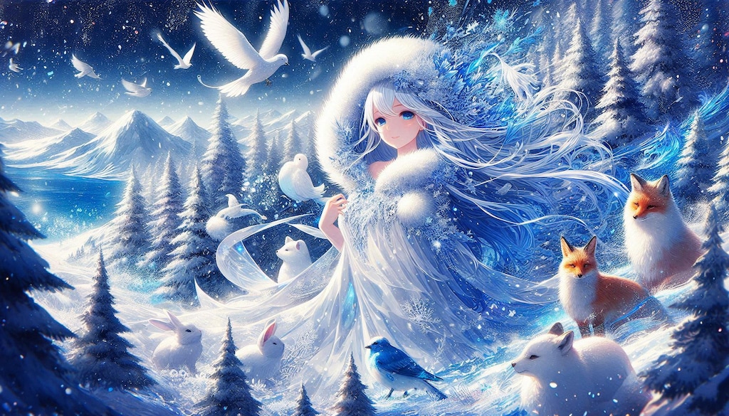 冬のコートを着た大地の精