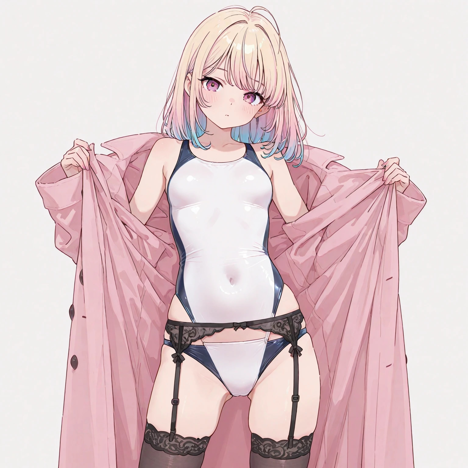 競泳水着ガーターベルト