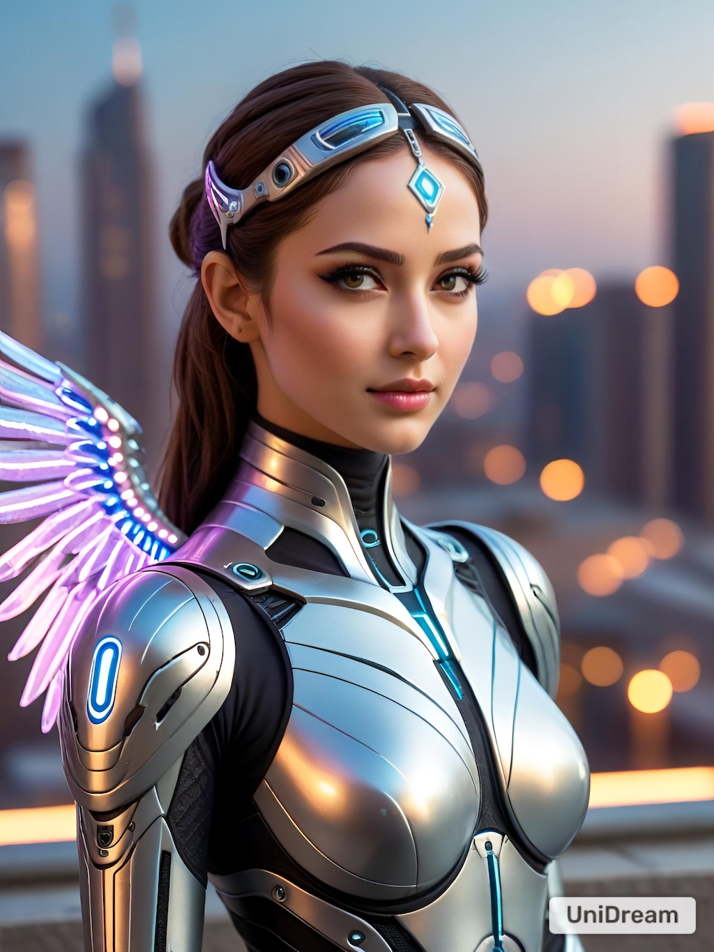 ピンクの翼のエンジェルスーツ