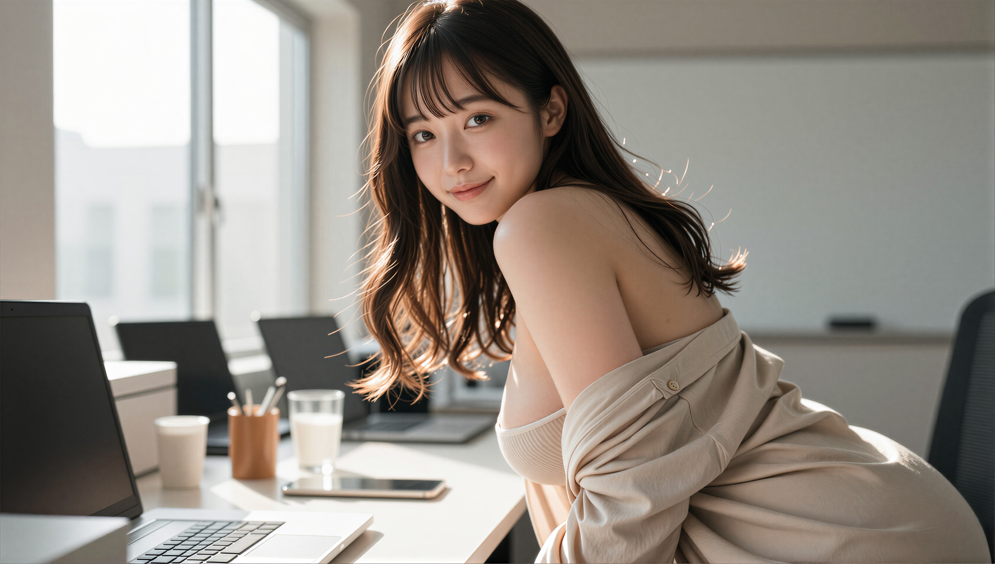 朝のオフィス 3