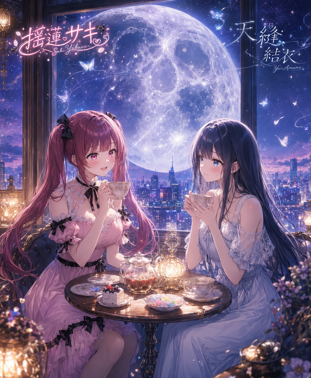【街×幻想シリーズ】夜カフェと巨大な月【2/2】