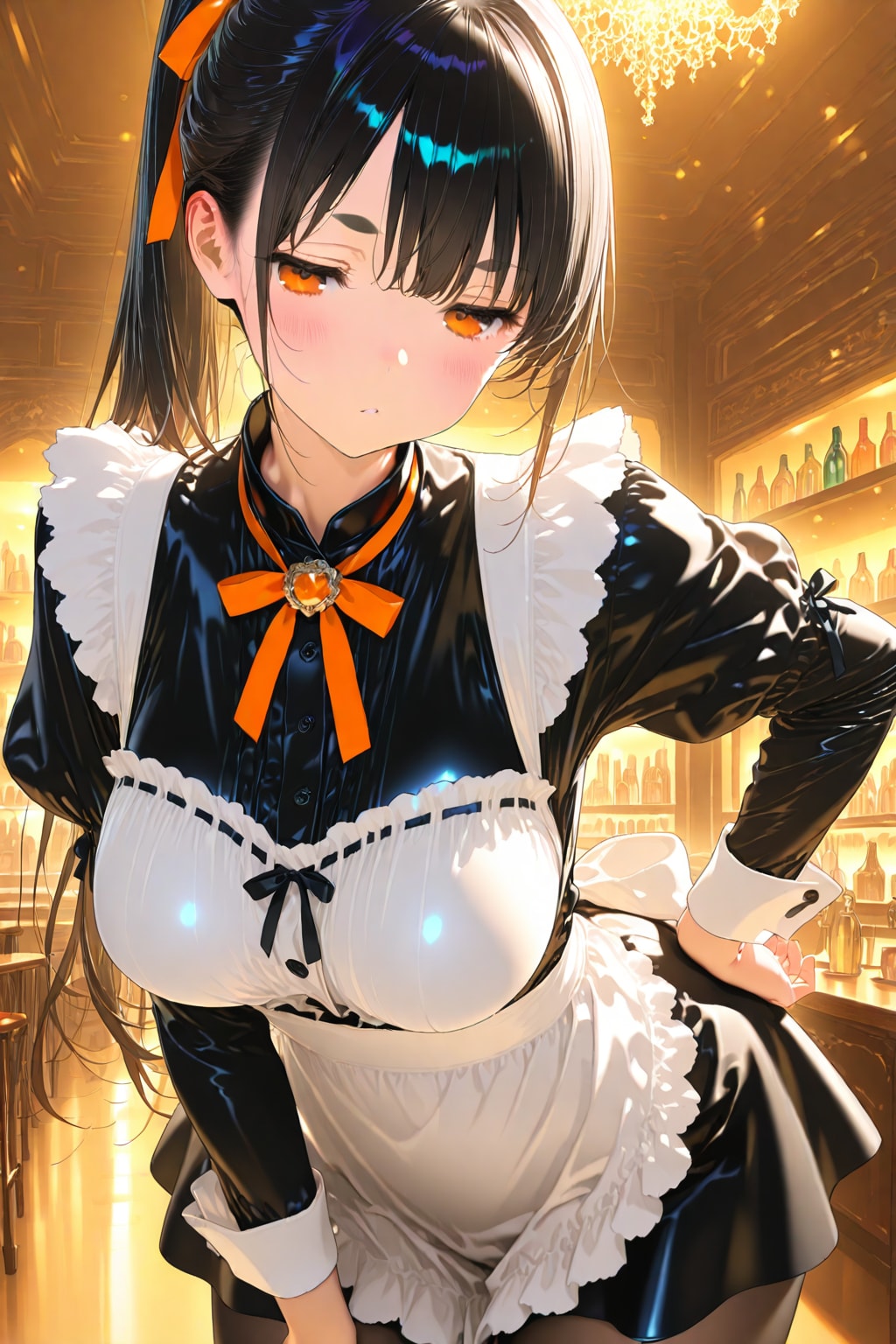 ジト目のウェイトレスお姉さん