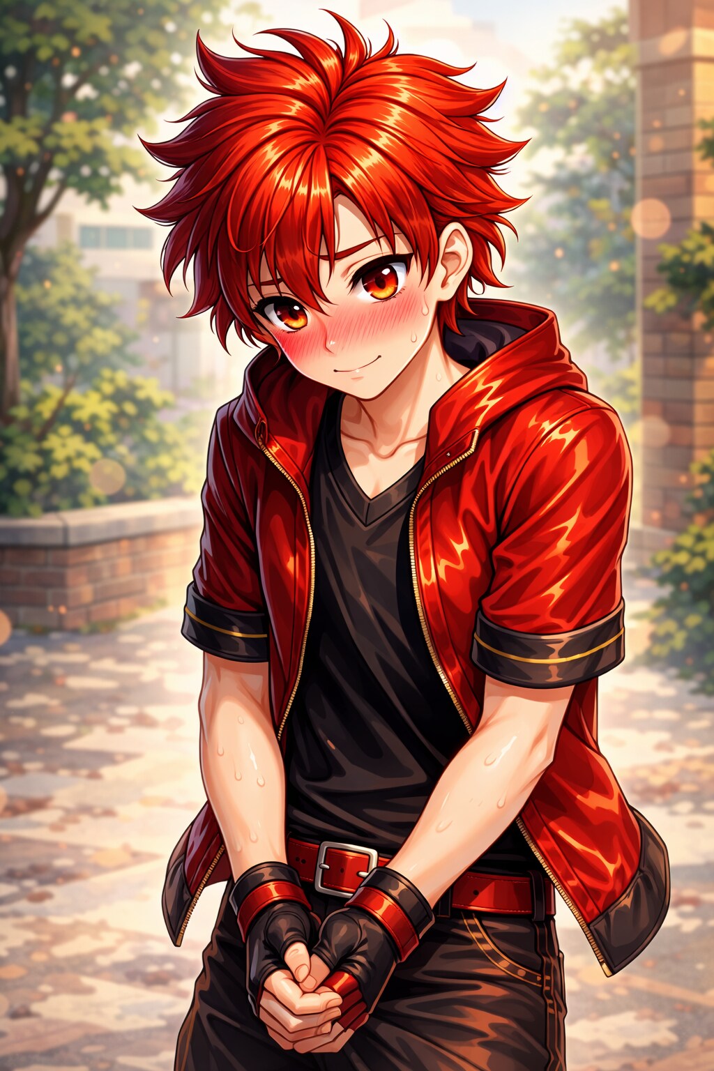 恋萌えて  頬に朱にじむ  男の子 | の人気AIイラスト・グラビア