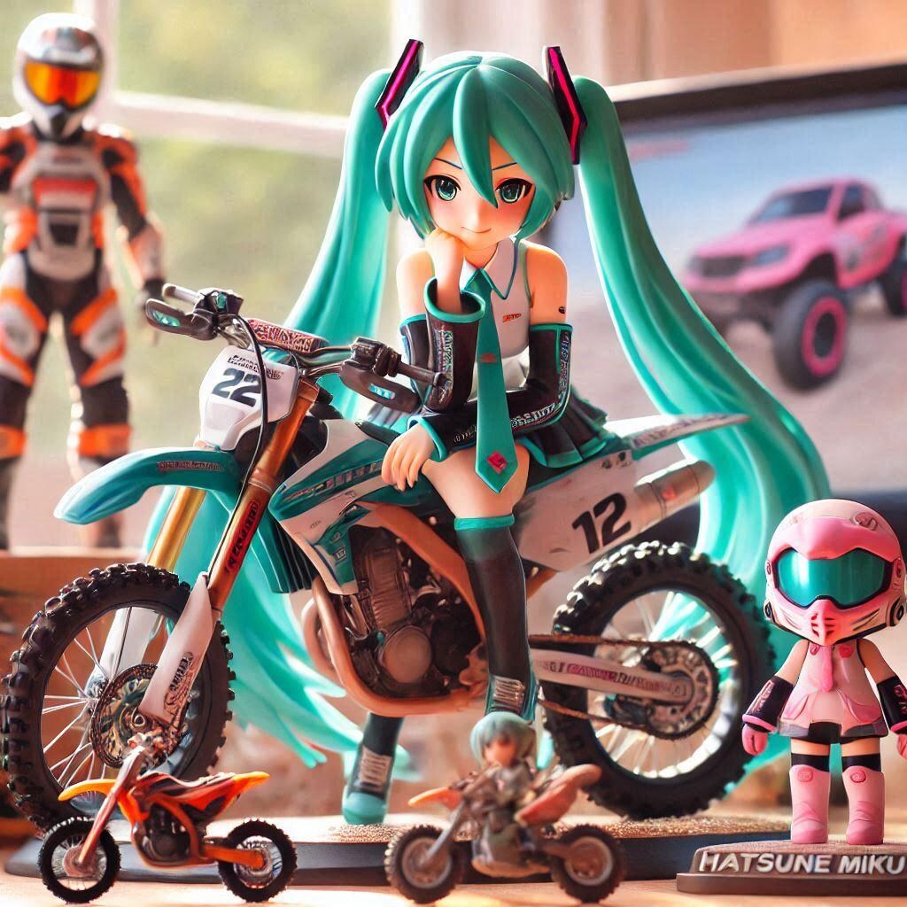 初音ミクとオフロードバイク