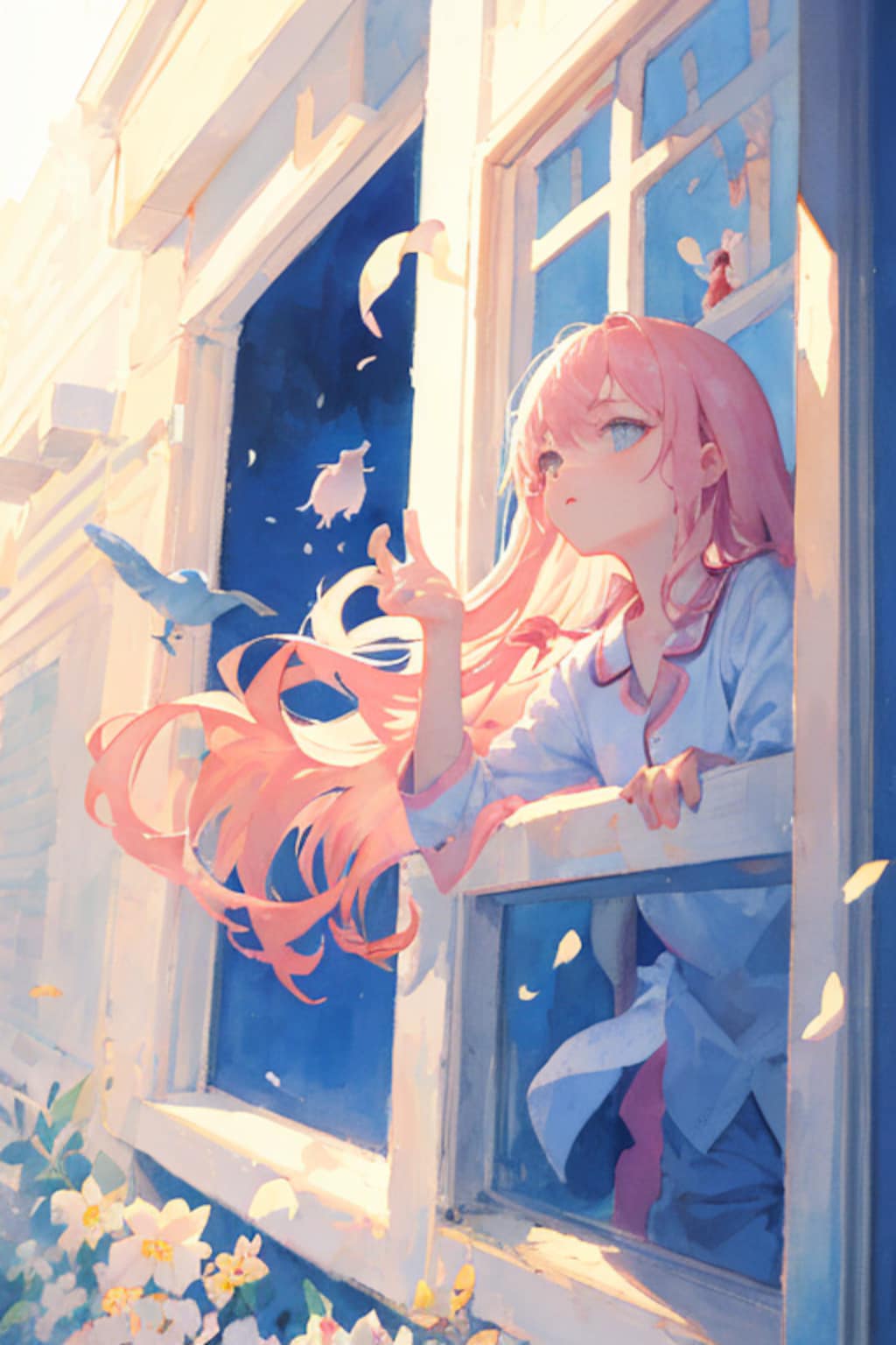 鳥のさえずりで目を覚ます