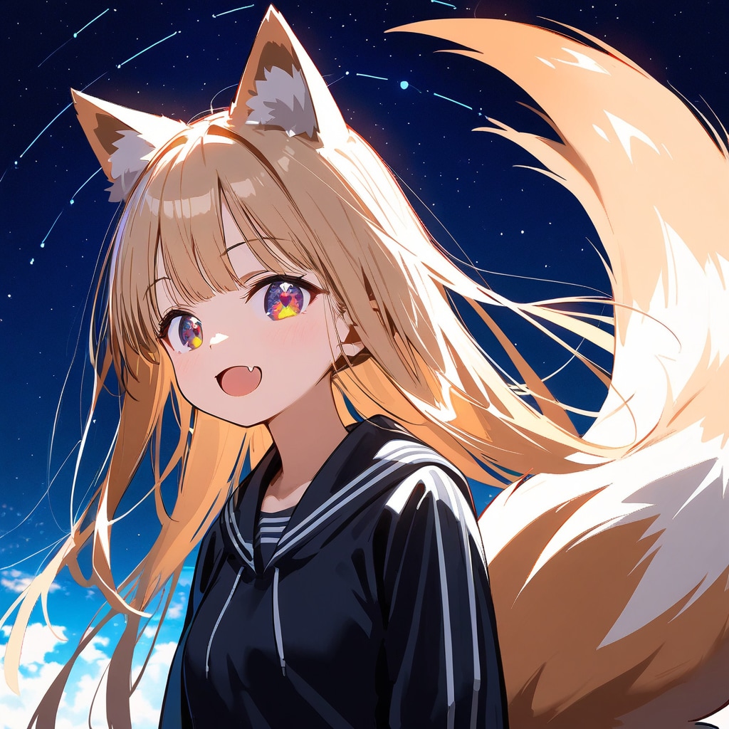 星に手は届かない。でも目に収めることはできるんだ。その時々で違う光の見え方を | の人気AIイラスト・グラビア