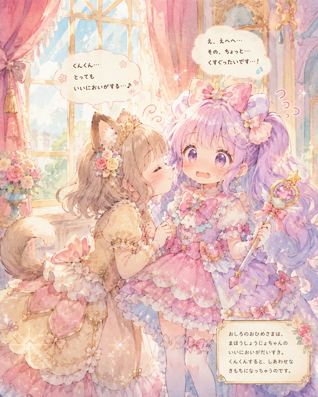 お城のおひめさまけものちゃんと魔法少女ちゃん