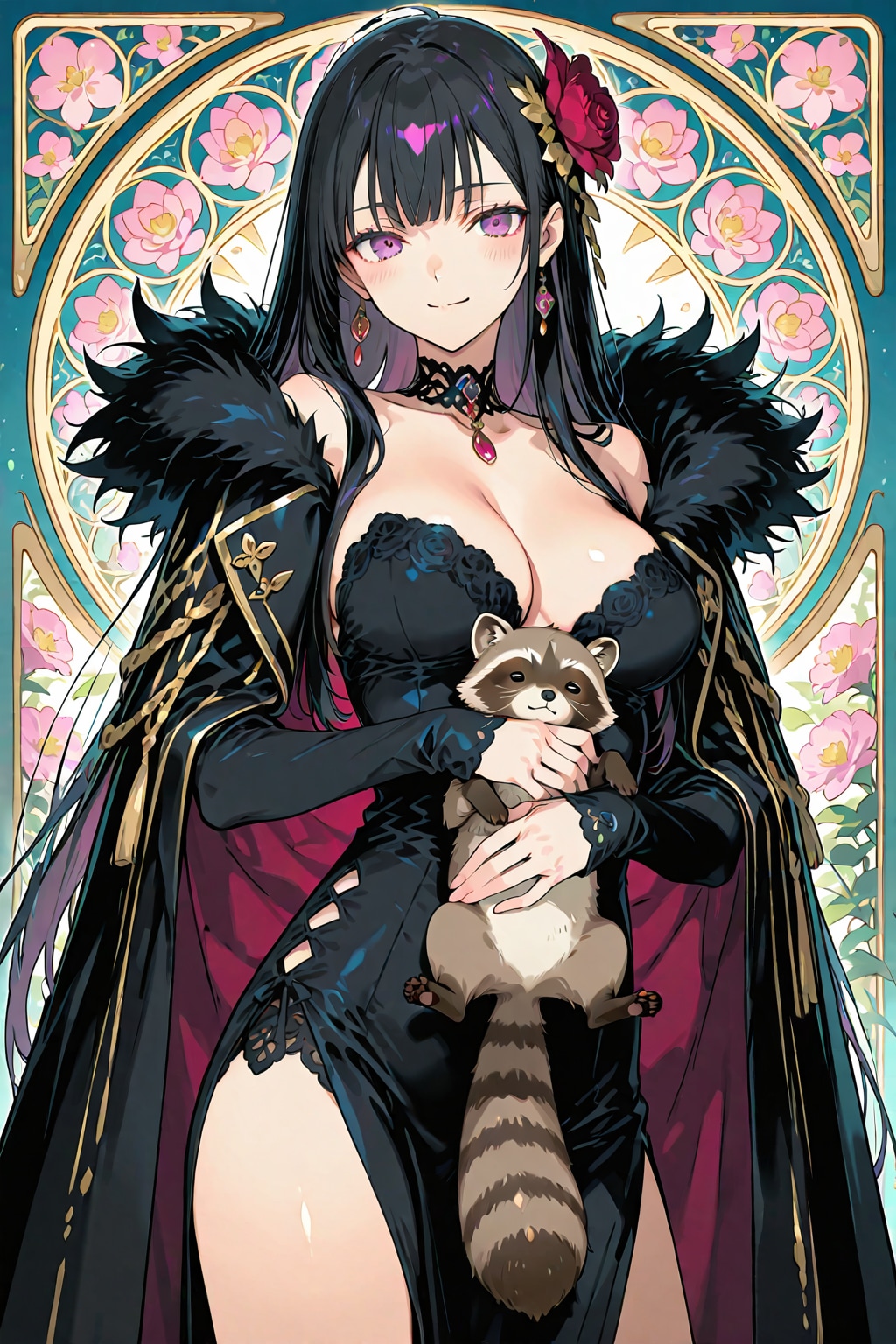 アライグマさんと黒姫様 | の人気AIイラスト・グラビア