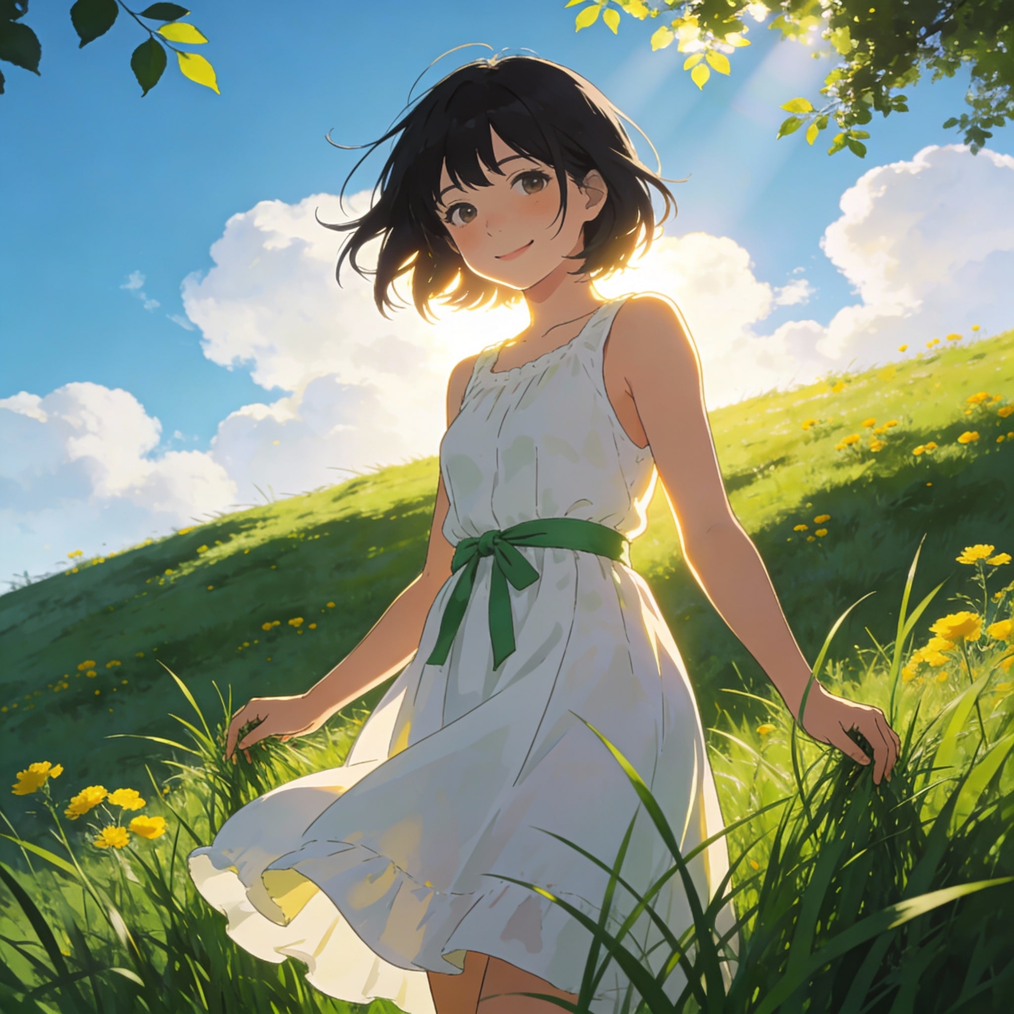 草原の少女 | の人気AIイラスト・グラビア