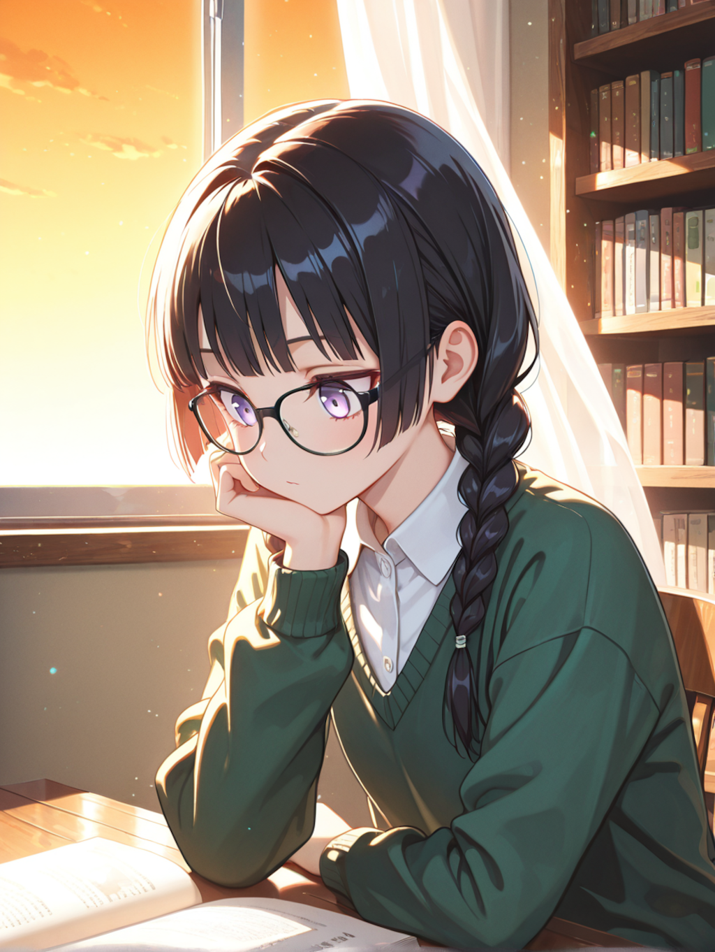 放課後の図書室