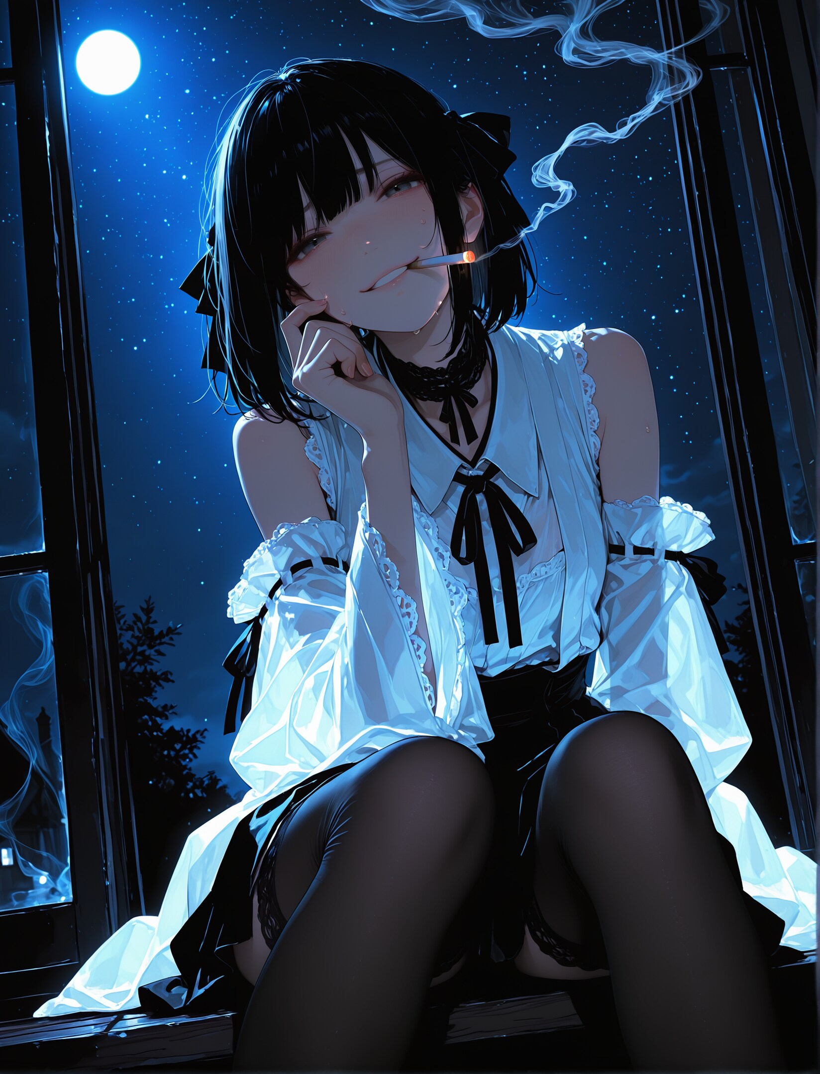 サボりがバレた巫女さん | の人気AIイラスト・グラビア