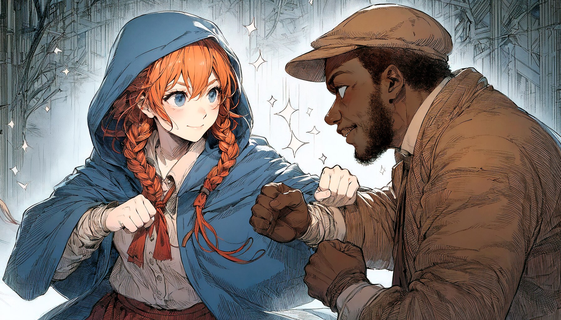 ハルちゃんとおっさんズ② | の人気AIイラスト・グラビア