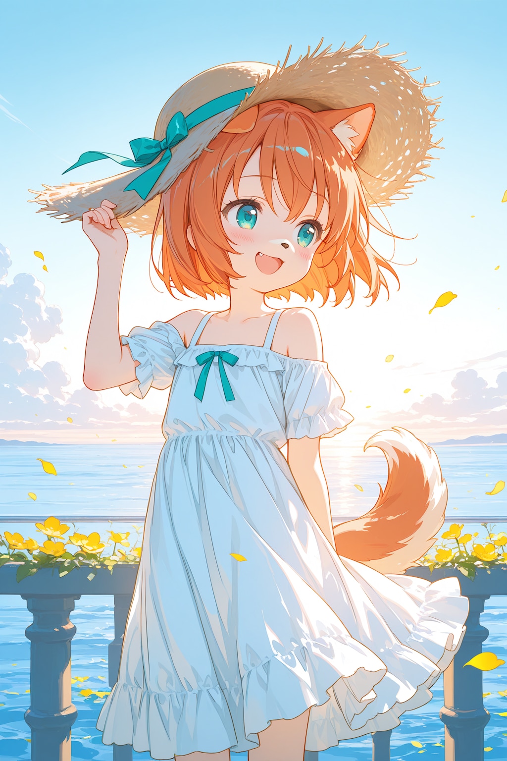 白いわんぴーすの子犬ちゃん