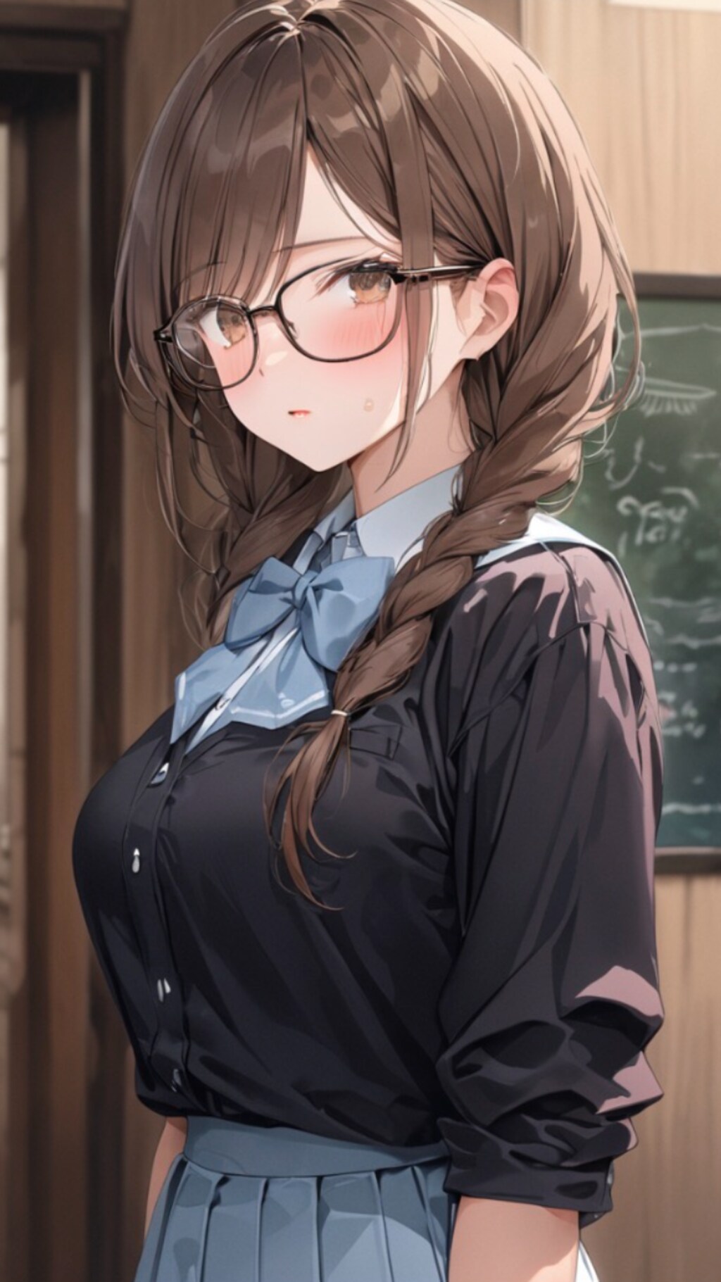 眼鏡の女の子(学校ver)