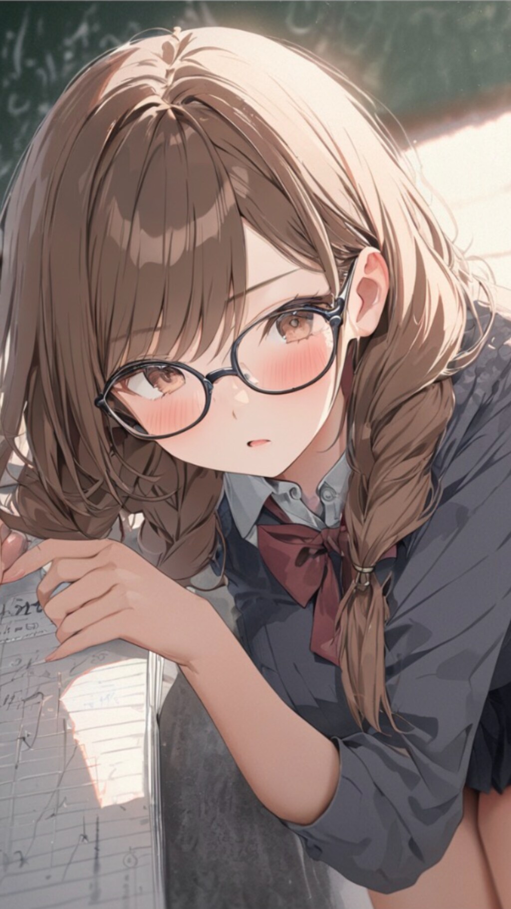 眼鏡の女の子(学校ver)