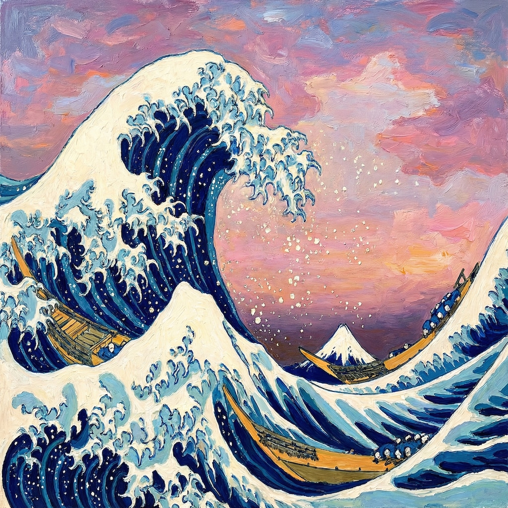 モネの神奈川沖浪裏