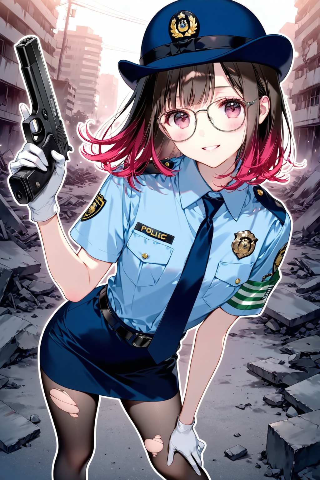 終末婦警さん | の人気AIイラスト・グラビア