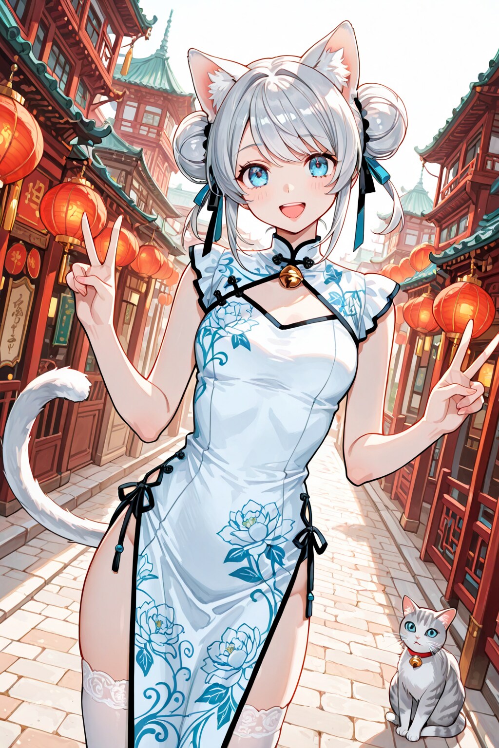 うちの子にチャイナドレスを着せてみた　ユキネ