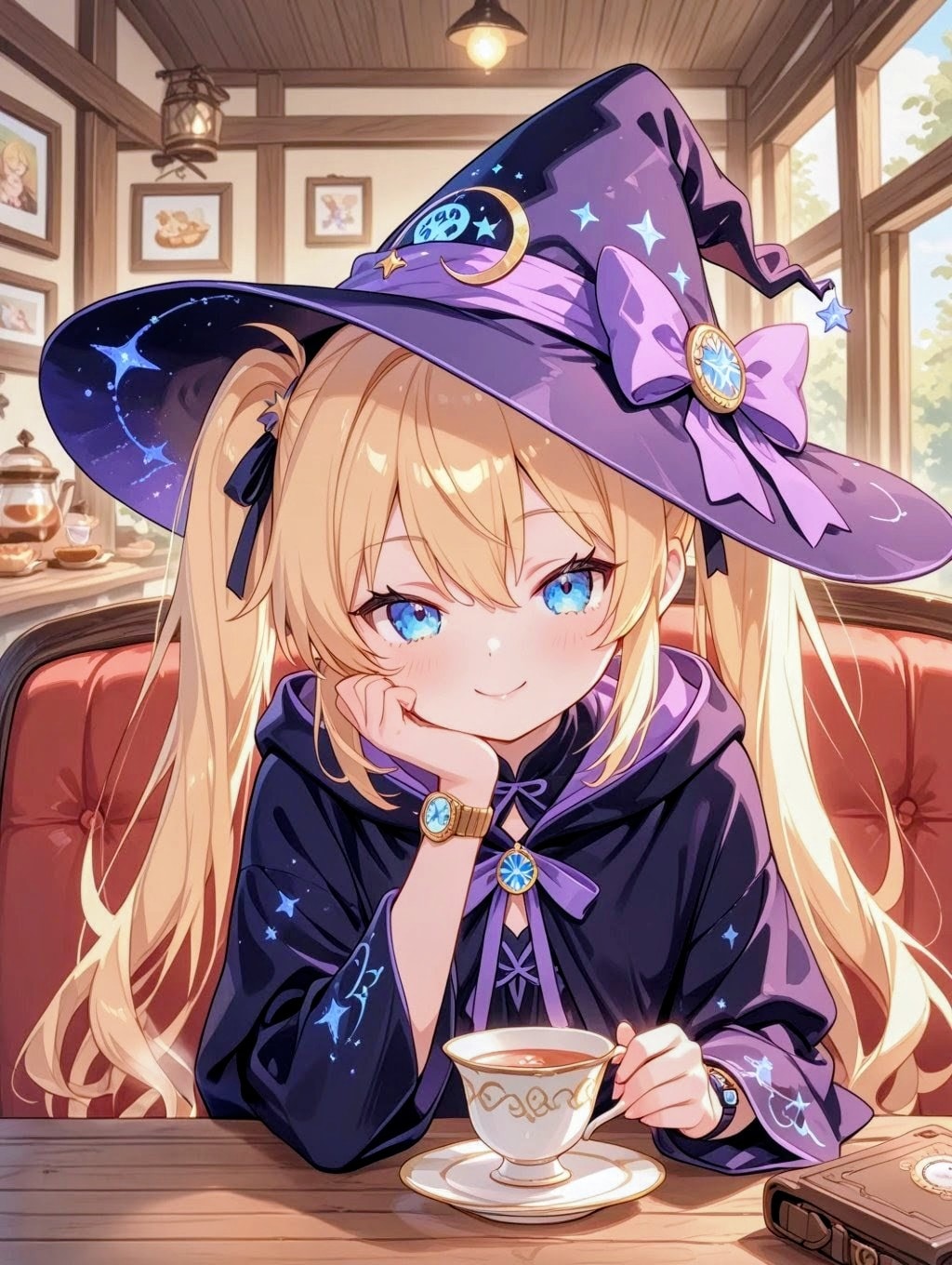 金髪ツインテ魔女娘のティータイム