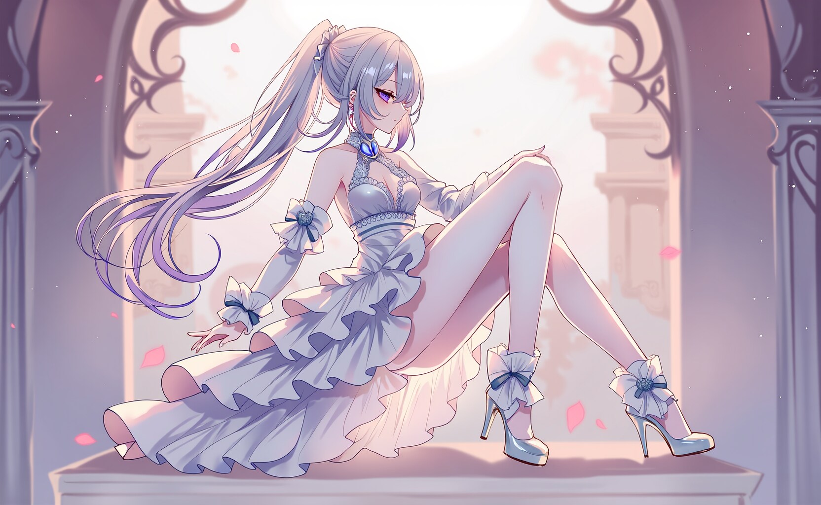 優雅な銀髪の姫 | の人気AIイラスト・グラビア