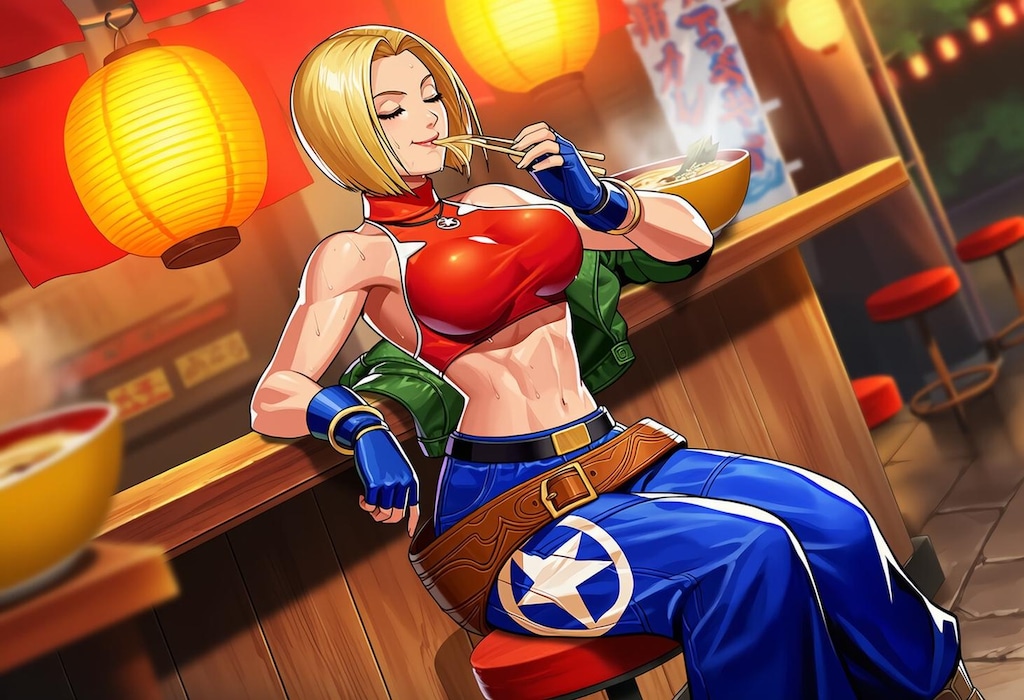 うどん食べる私服コスプレボブカット人妻