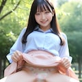 普段真面目な彼女にスカートめくりをお願いしたら 4枚目