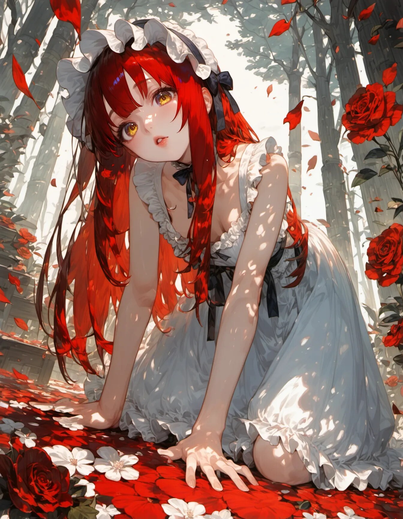 The Garden of Crimson Roses