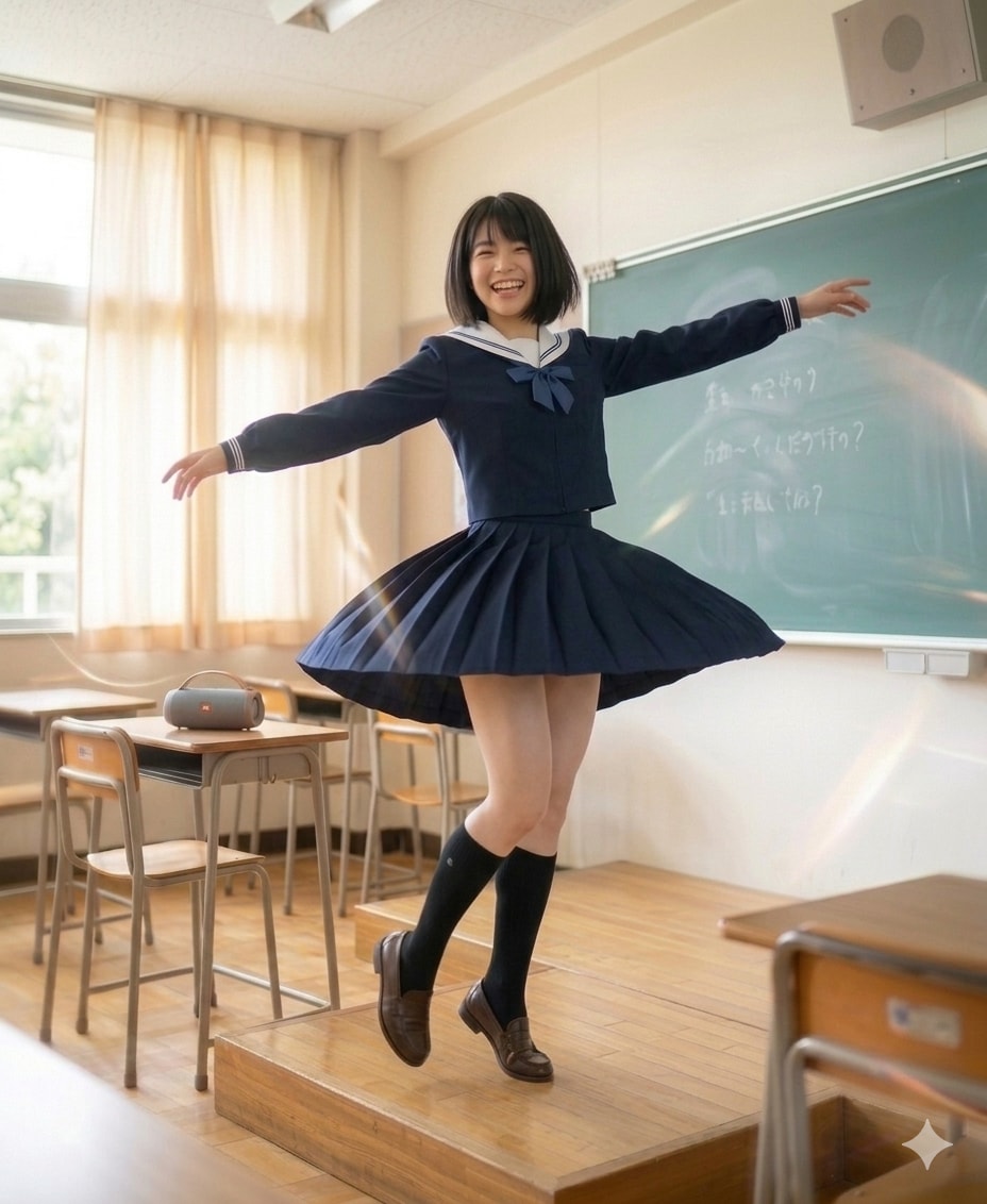 放課後の教室がダンスフロアに！？JKの無邪気すぎる“限界突破”ダンスに全校生徒が恋をした！！ダンスの後はちょっぴり休憩…♡このギャップに全男が落ちる！！