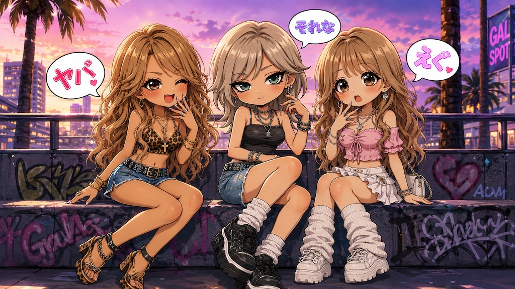 ギャル達の会話（せい、ゆな、れい）