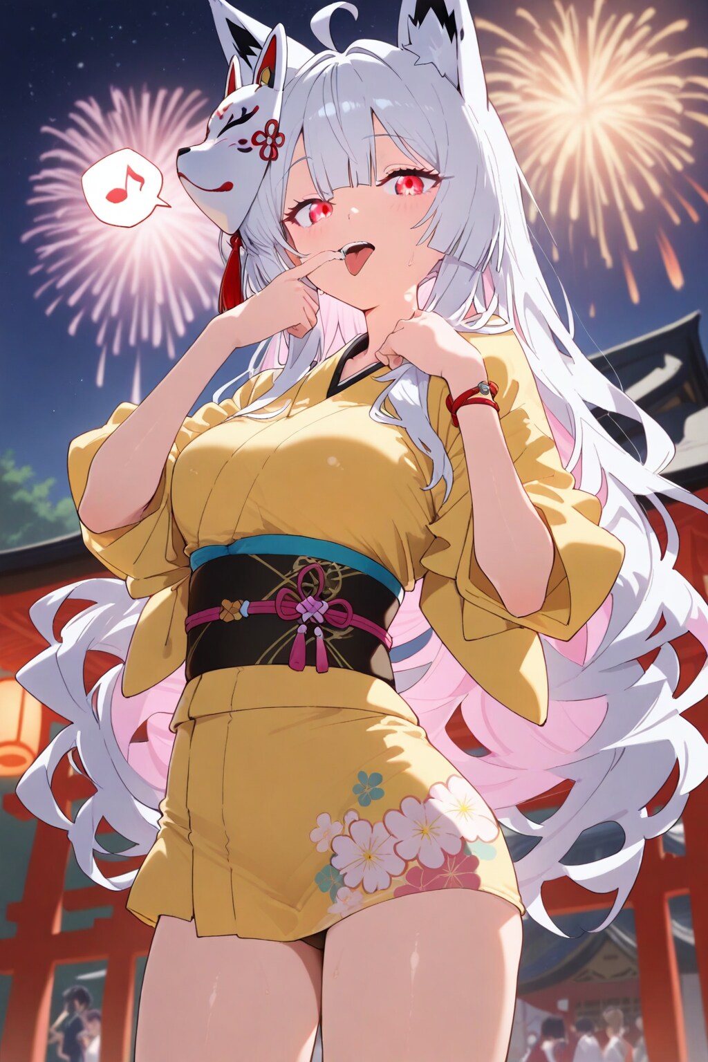 白髪のキツネ娘ちゃん