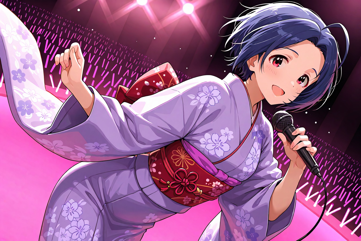 着物姿でライブをする三浦あずさ