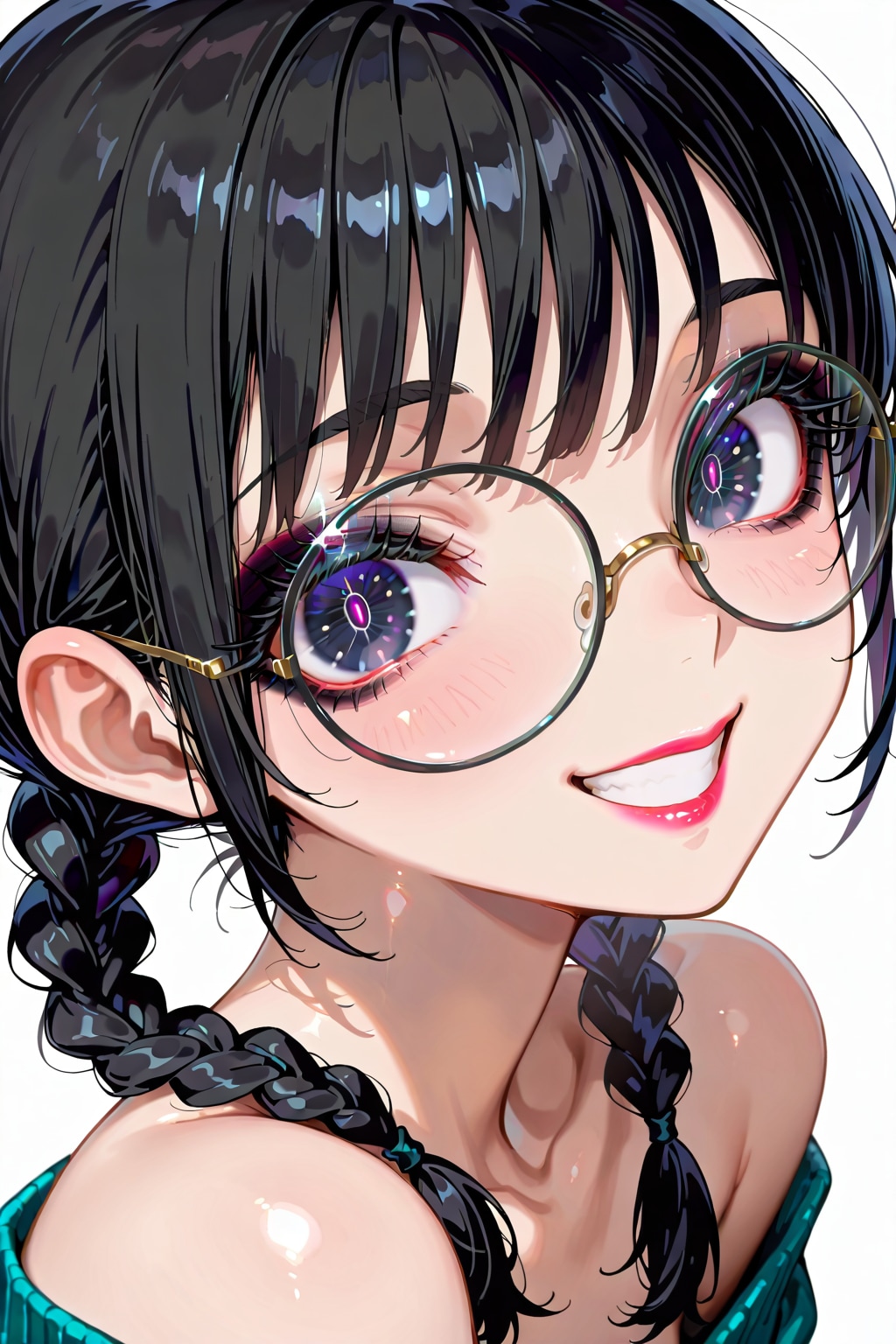 メイクアップおさげちゃん | の人気AIイラスト・グラビア