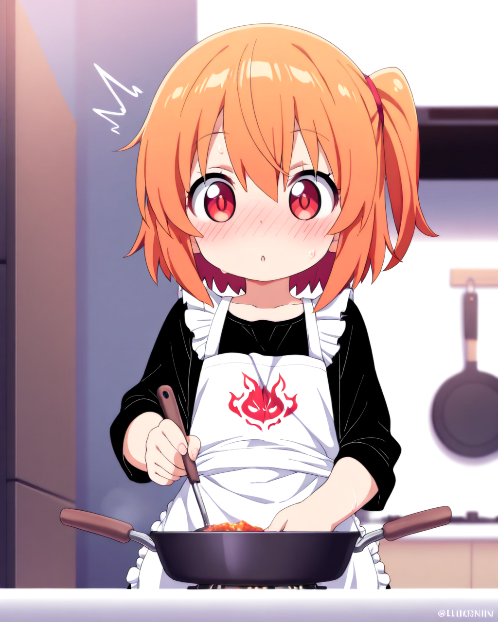 家の手伝いをするれもちゃん