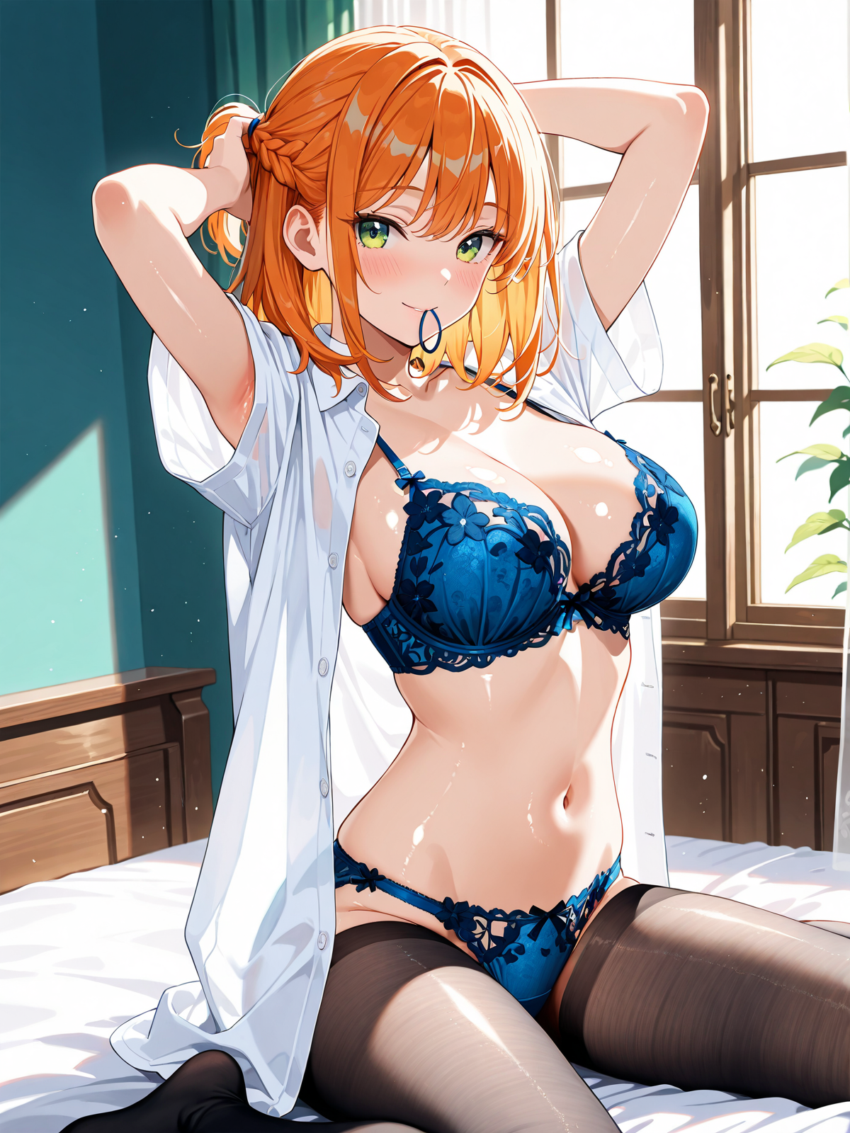 セクシーなお姉さんの朝の風景