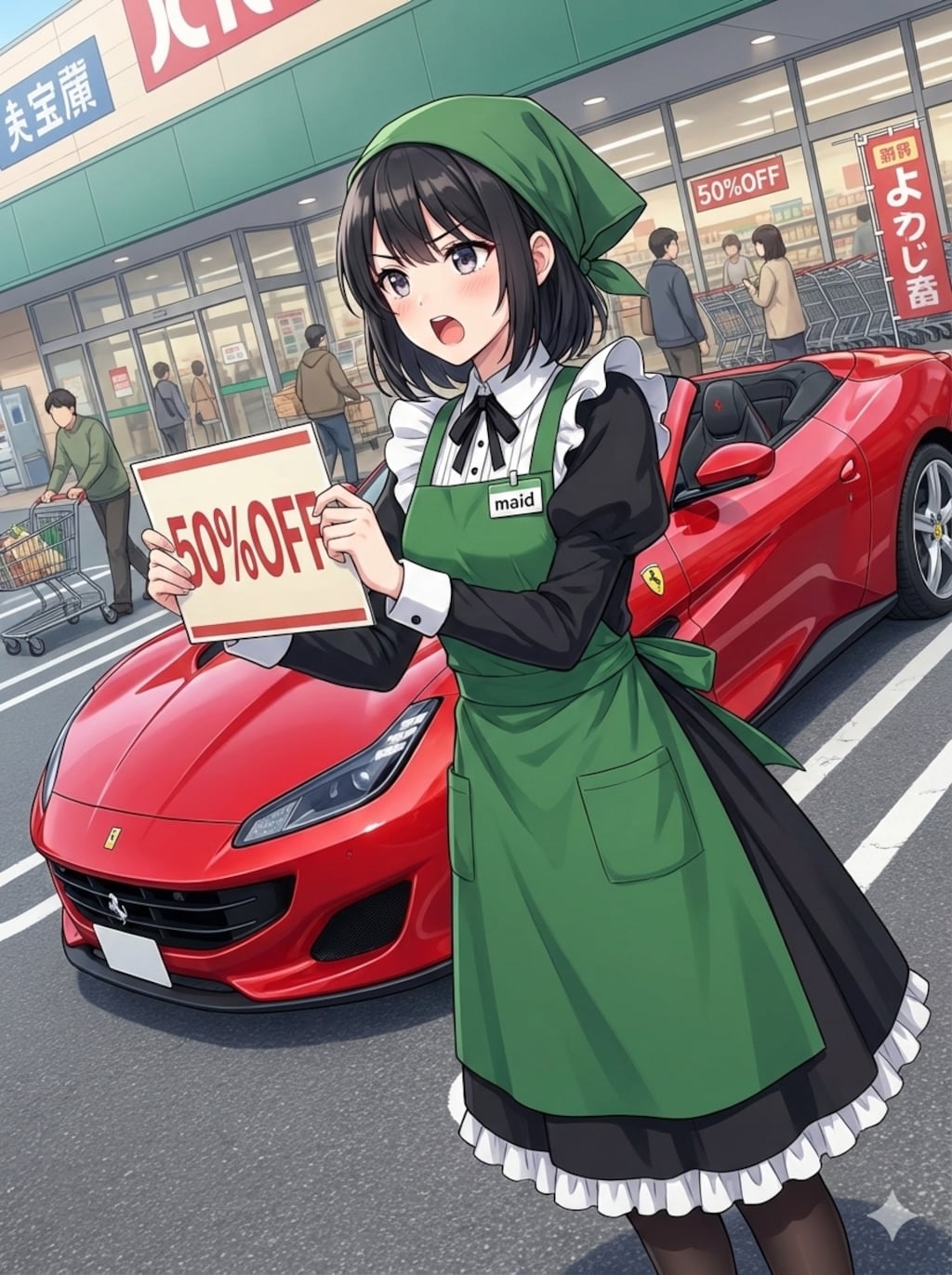 フェラーリ半額でーす。いかかですかー。