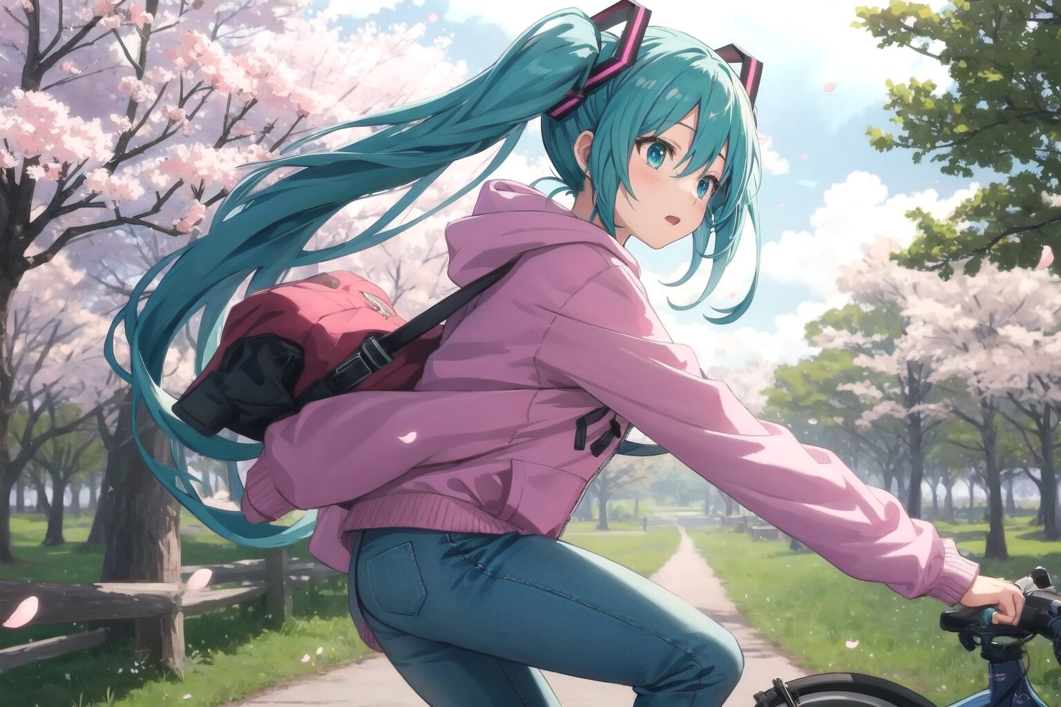 花見サイクリング | の人気AIイラスト・グラビア