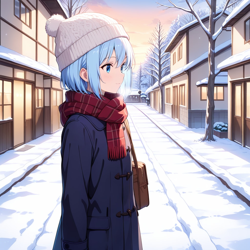 冬空の帰り道 | の人気AIイラスト・グラビア