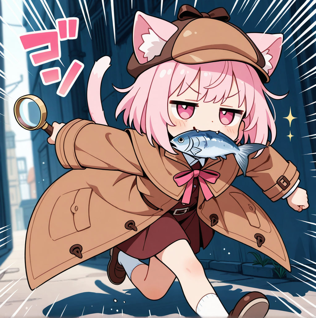 名探偵ねこちゃん！！おさかにゃ泥棒を見つけ出せっ！！