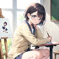 美術室の女の子１ 2枚目