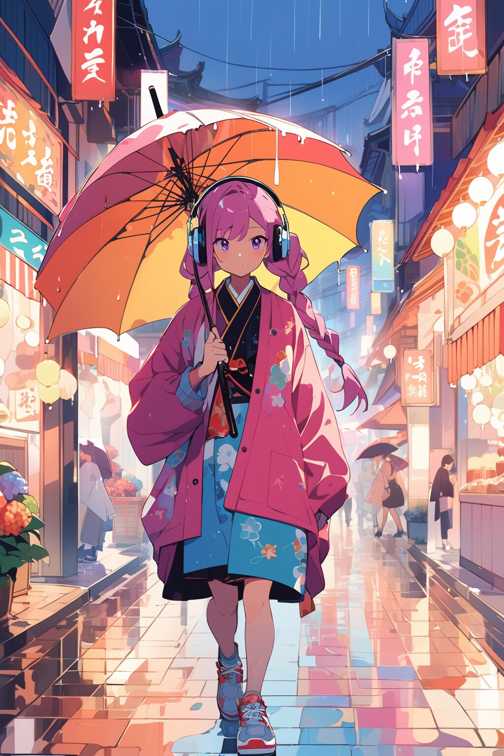 VEGAで傘と女の子 | の人気AIイラスト・グラビア