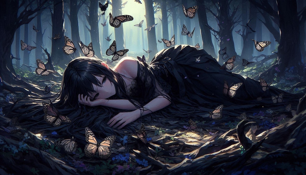 妖の森の蝶々貴婦人ちゃん♪（森の美人ボスモンスター！でもお話し相手を探してるだけの無害！）