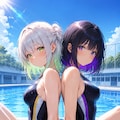 セリュナさんと紫月さんの水着姿 2枚目