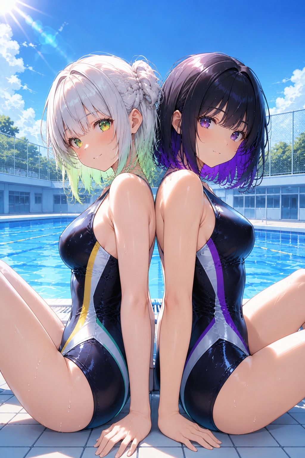 セリュナさんと紫月さんの水着姿