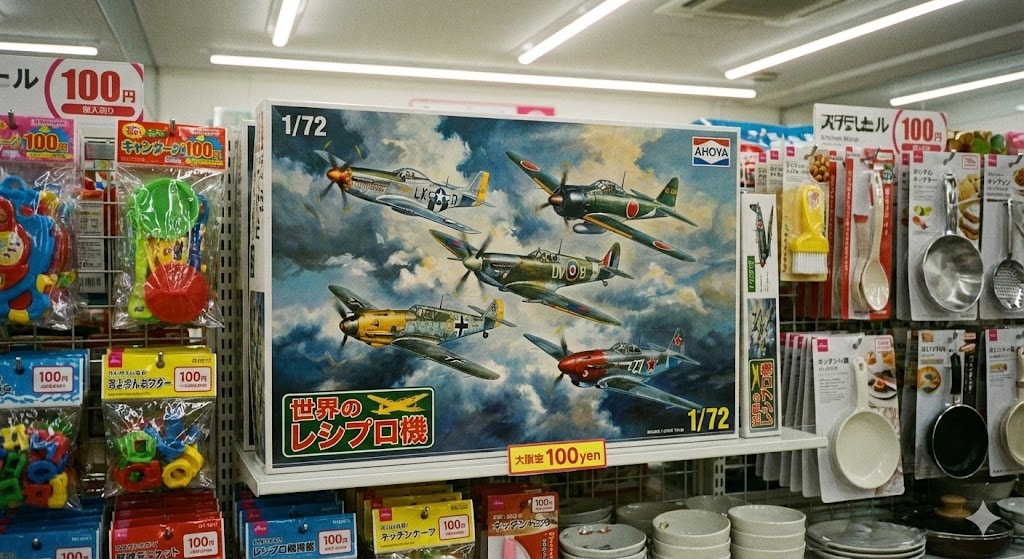 【100円プラモ】1/72 世界のレシプロ機5機セット