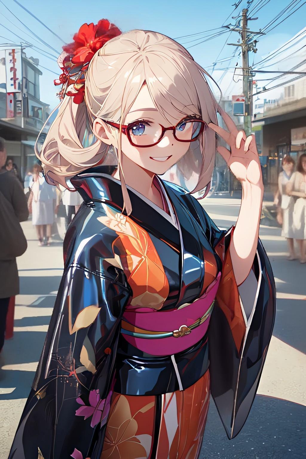 ツヤテカ着物🌟＋👘＝🎇