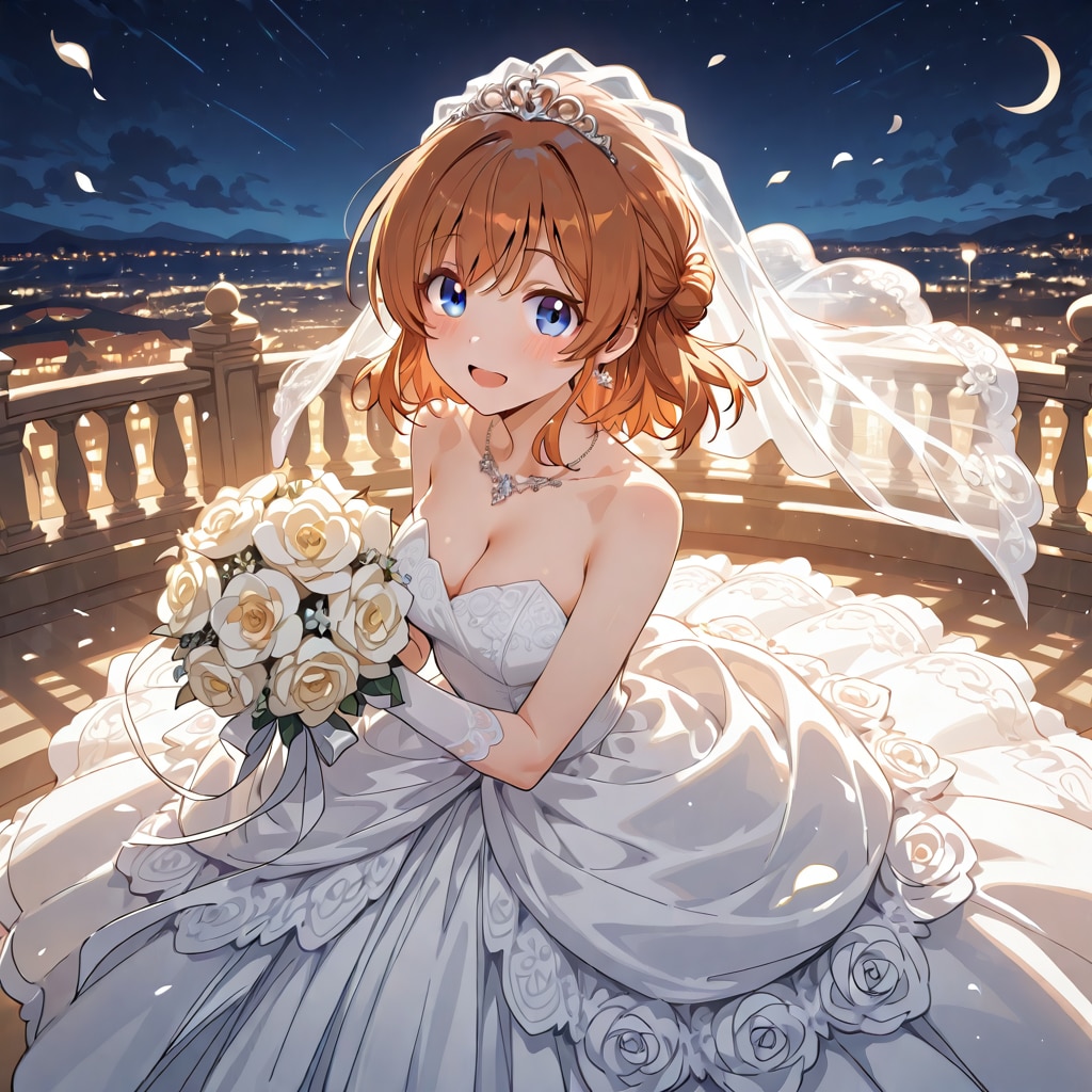 深夜のウェディングドレス